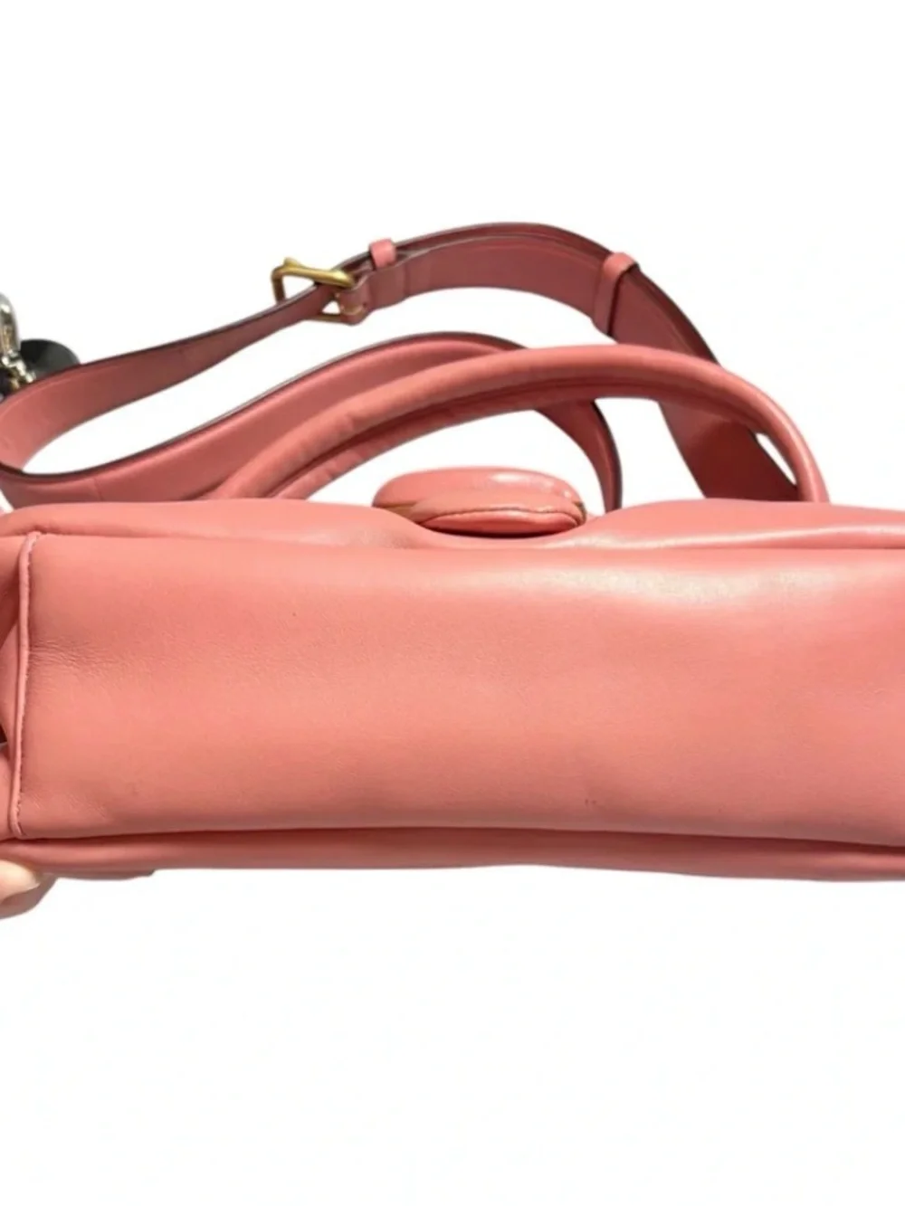 Sold tabby Coral Pink Leather Shoulder Crossbody Bag